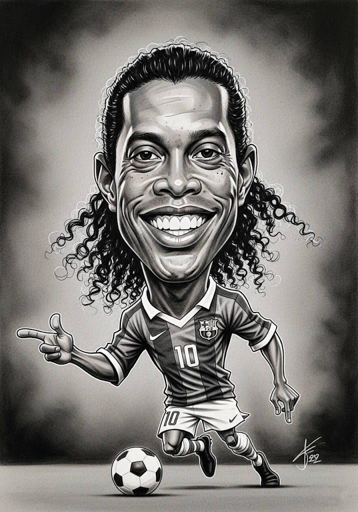 Caricatura do Ronaldinho