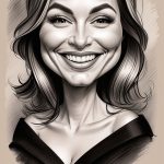 caricatura com lápis carvão